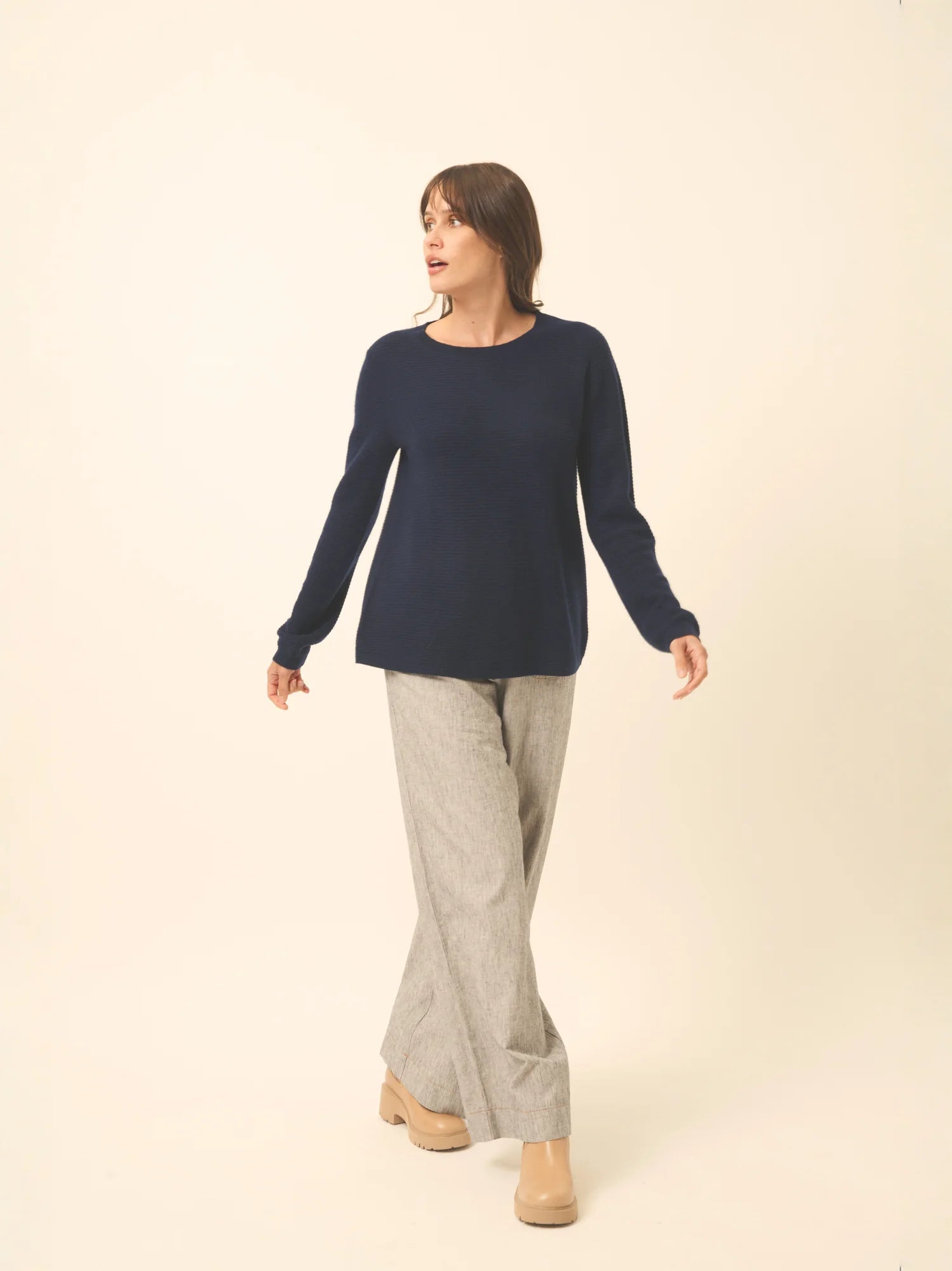 NETHY pullover u-boot-ausschnitt marineblau