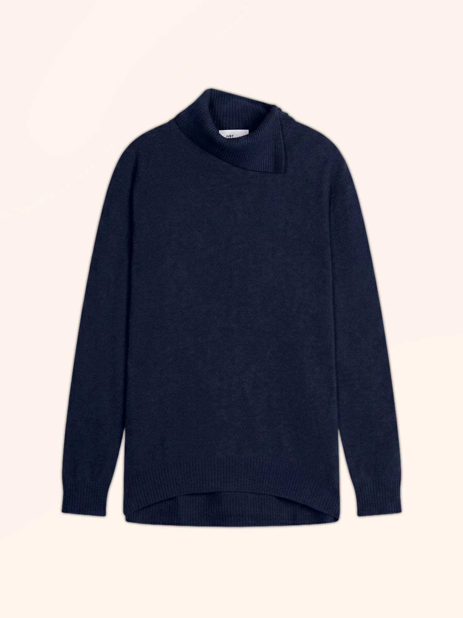 DUNDEE pullover rollkragen geknöpft marineblau