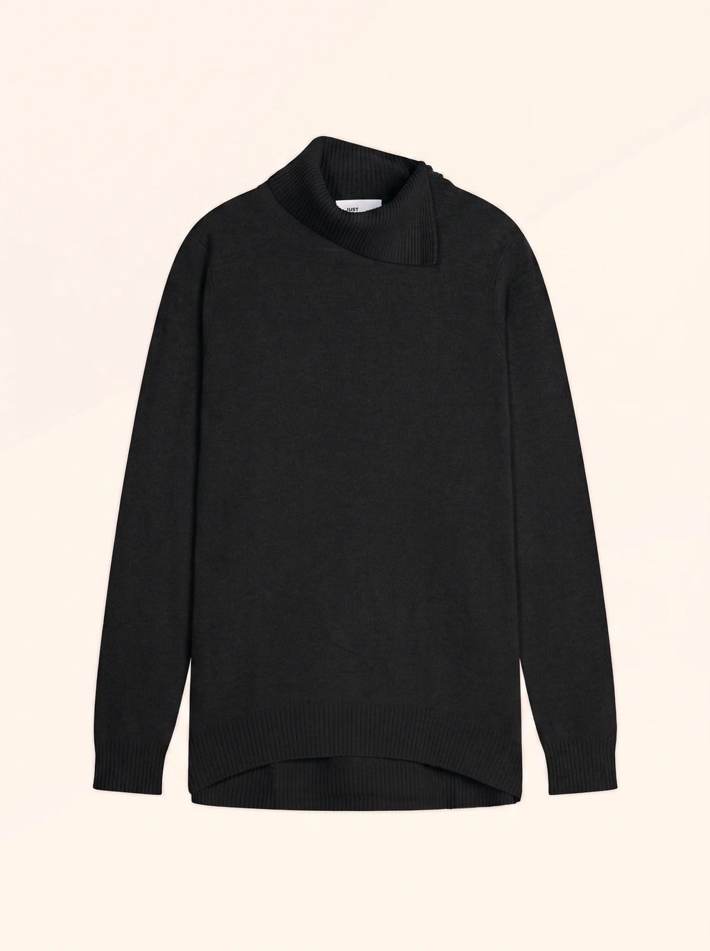 DUNDEE pullover rollkragen geknöpft schwarz