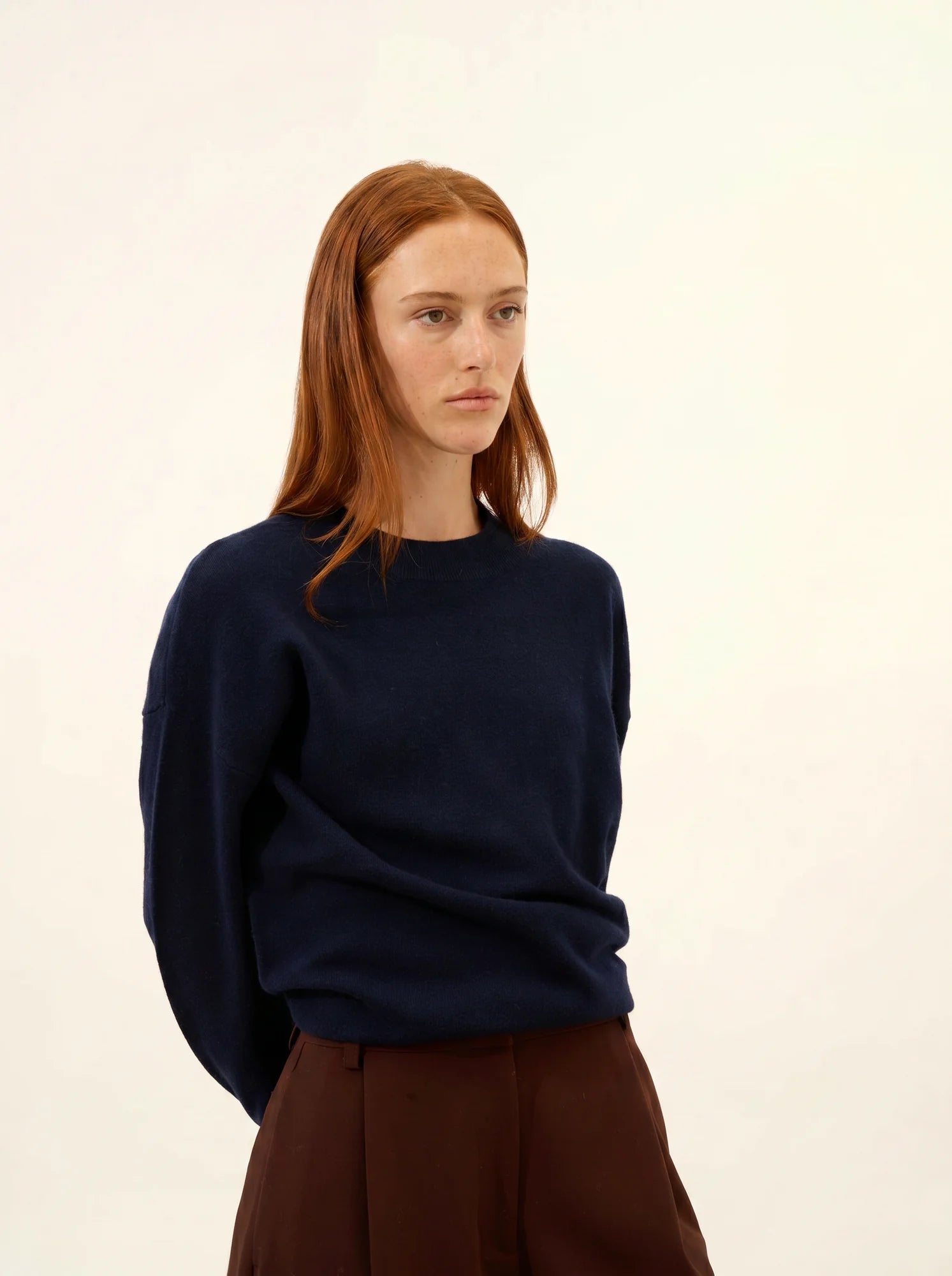 JOSPE pullover rundhalsausschnitt marineblau