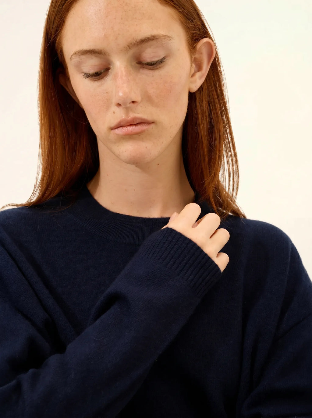 JOSPE pullover rundhalsausschnitt marineblau
