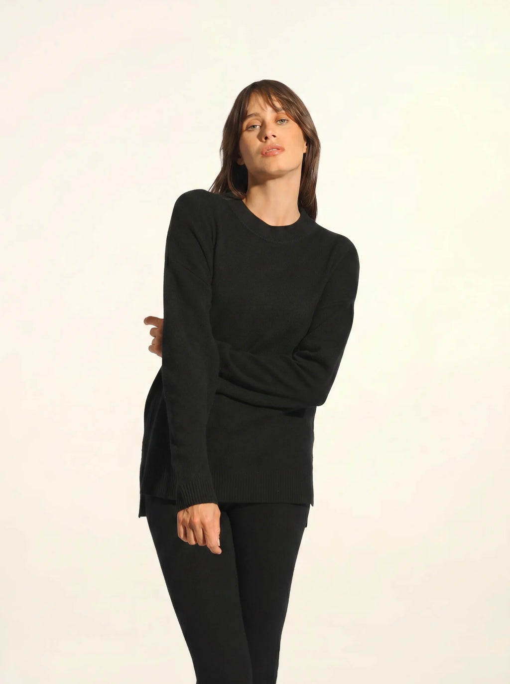 JOSPE pullover rundhalsausschnitt schwarz