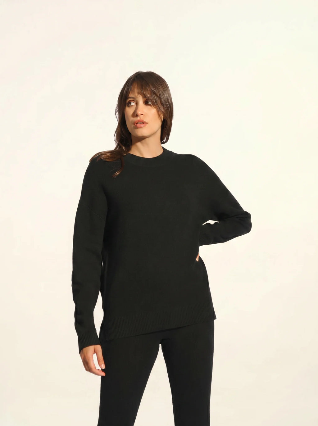 JOSPE pullover rundhalsausschnitt schwarz