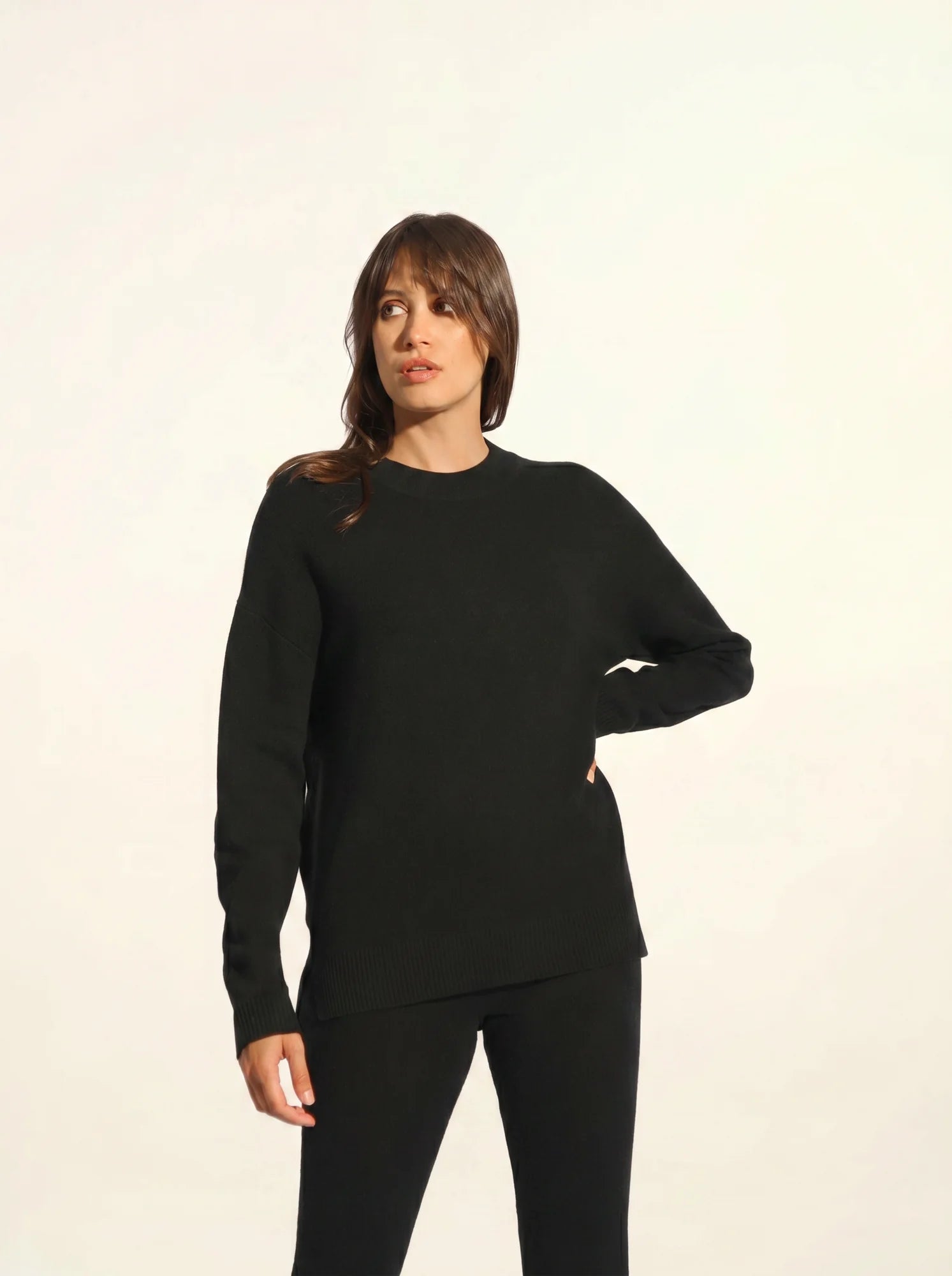 JOSPE pullover rundhalsausschnitt schwarz
