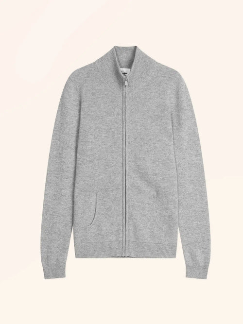 AYR gilet zippé col montant nuage chiné
