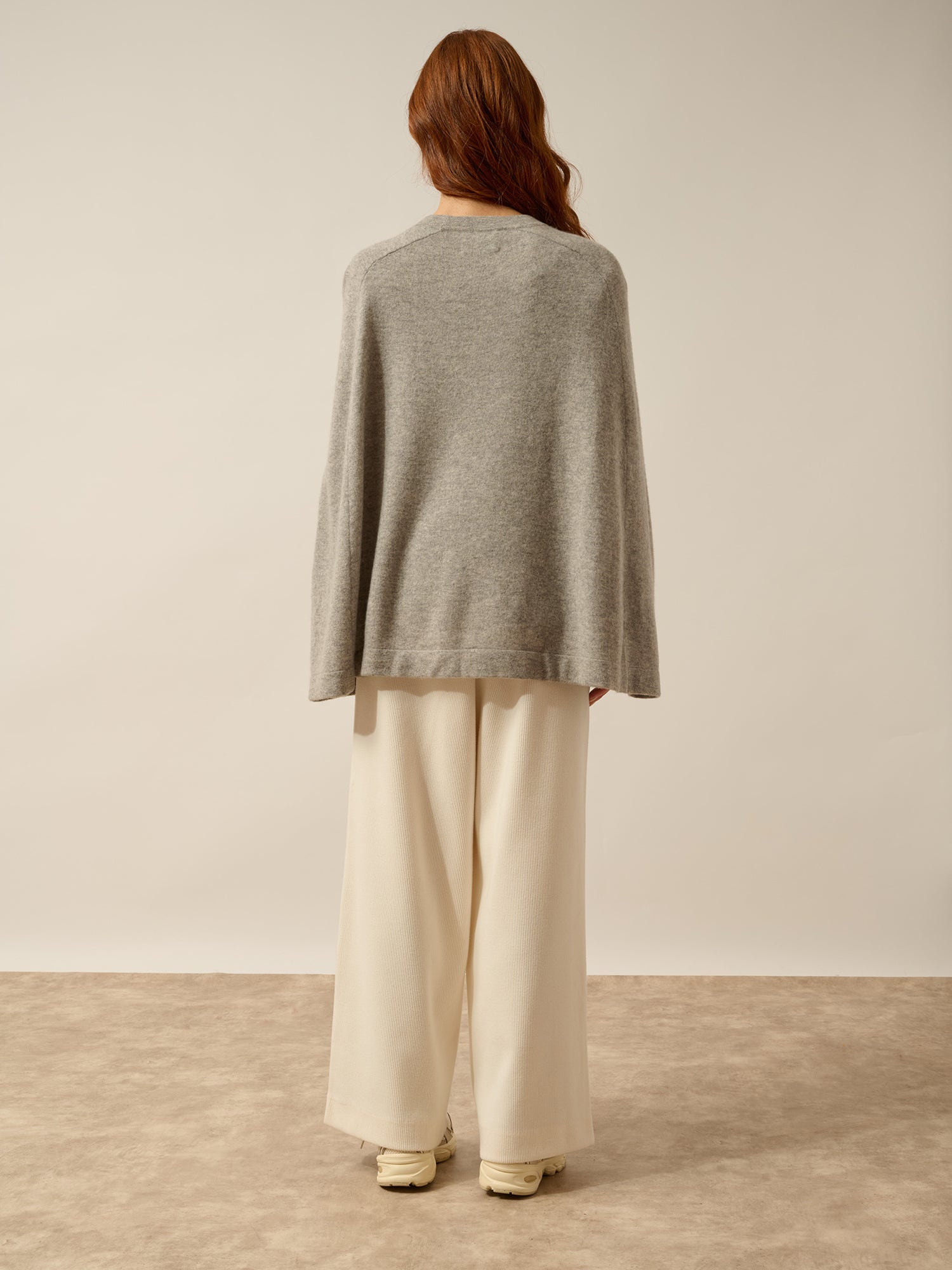 ALLOA cape ouverte col rond nuage chiné