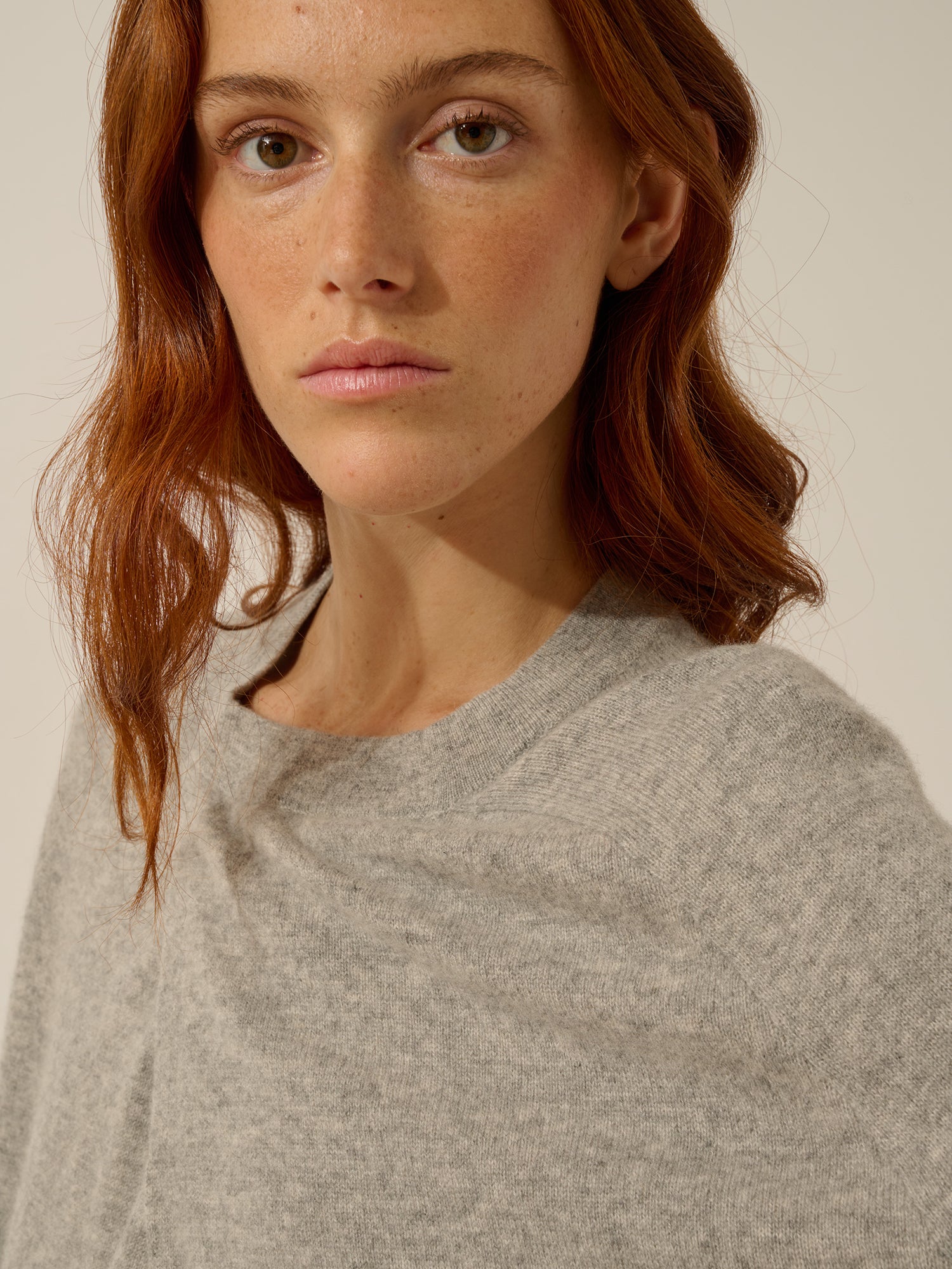 ALLOA cape ouverte col rond nuage chiné