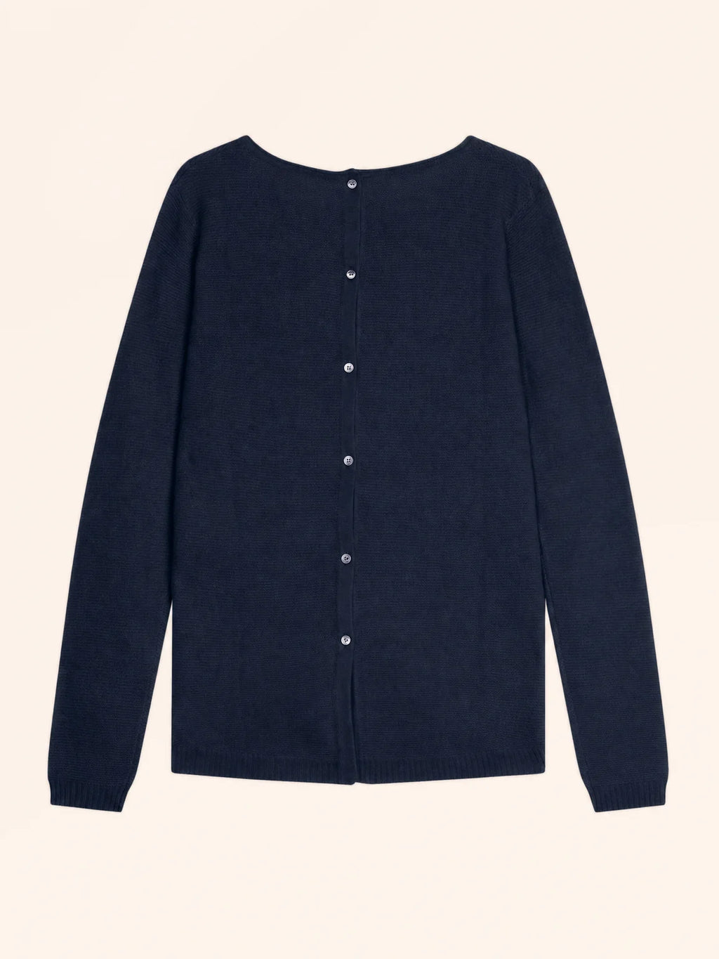 OLENA pullover rundhalsausschnitt geknöpft hinten marineblau