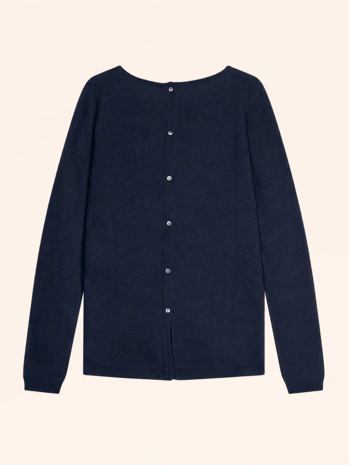 OLENA pullover rundhalsausschnitt geknöpft hinten marineblau