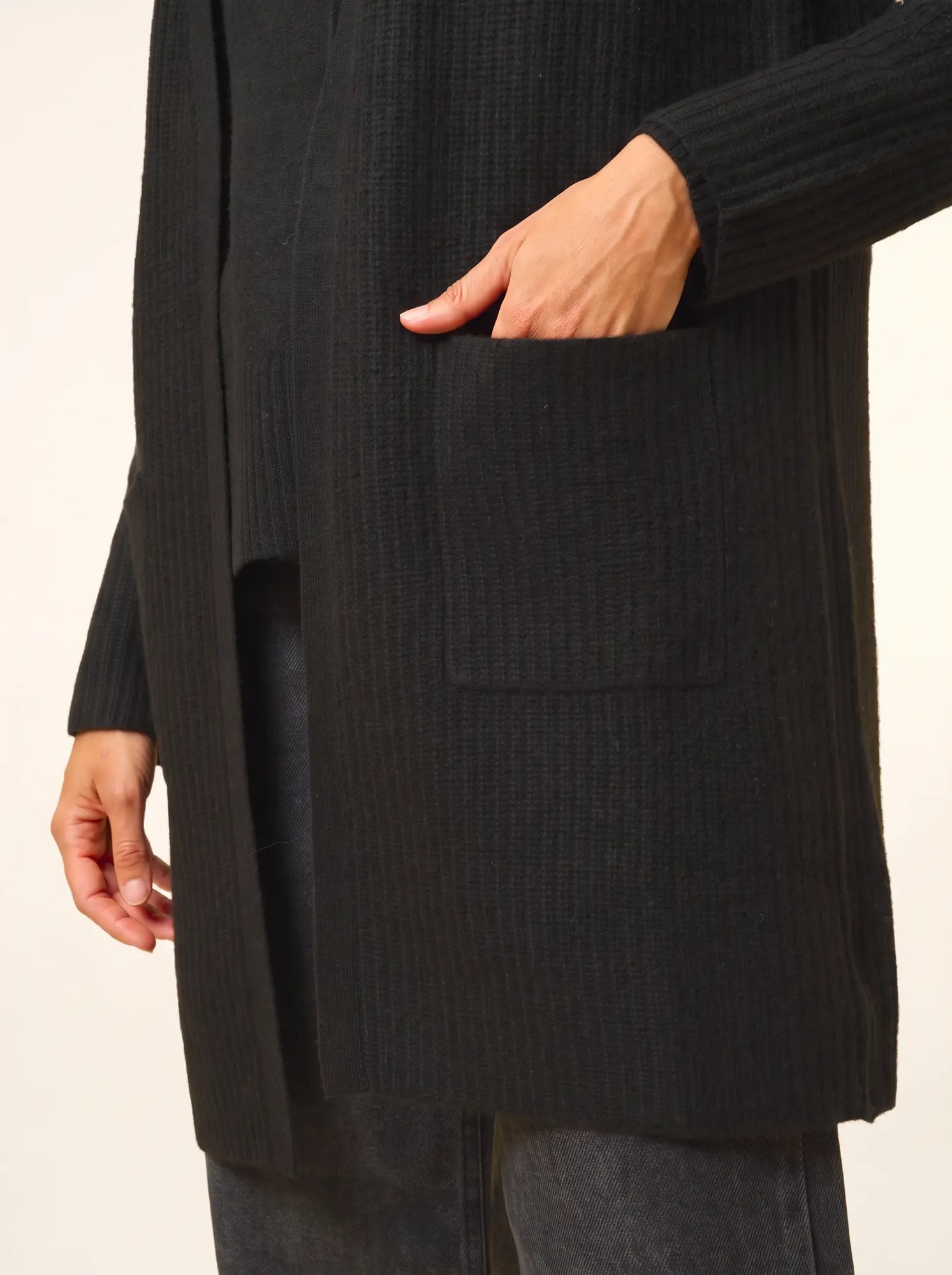 BRAEMAR jacke lang offen 4-fädig schwarz