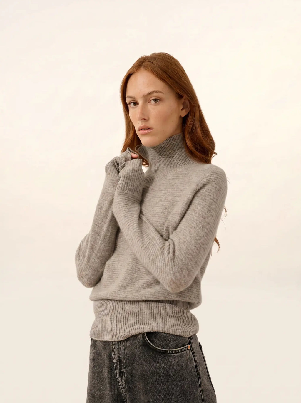 UDNY pullover rollkragen wolke meliert