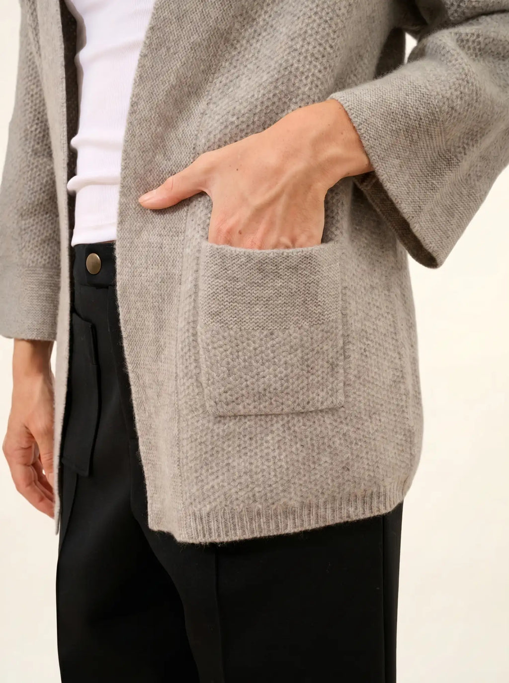 ABOYNE jacke kimono 4-fädig wolke meliert