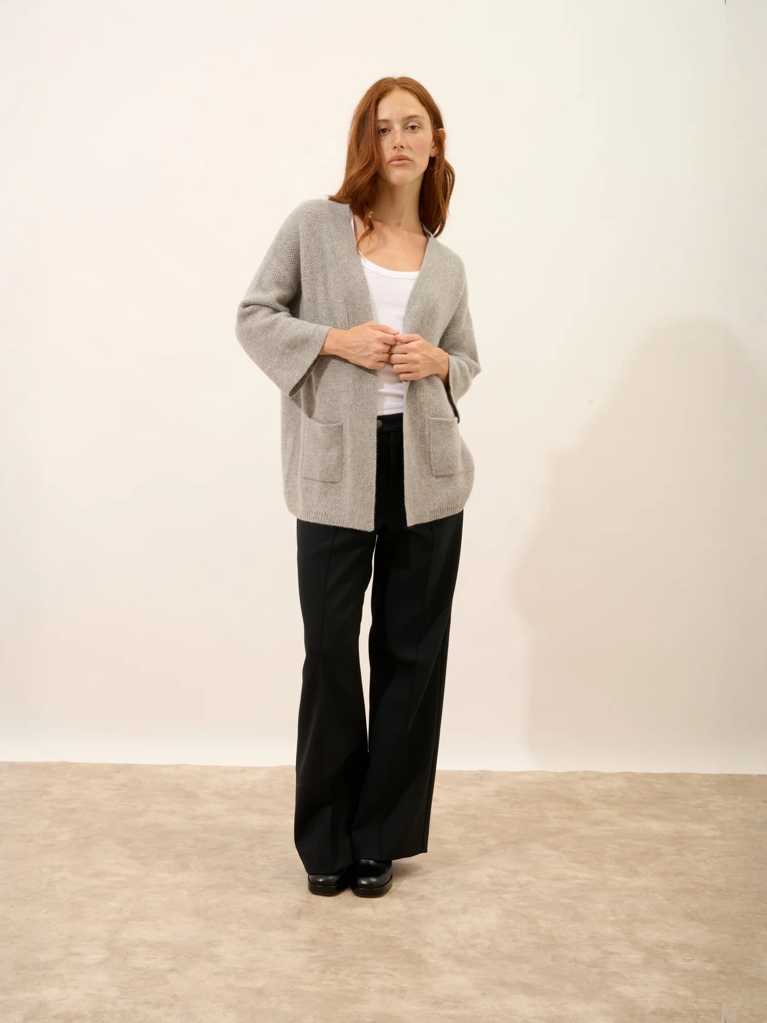 ABOYNE jacke kimono 4-fädig wolke meliert