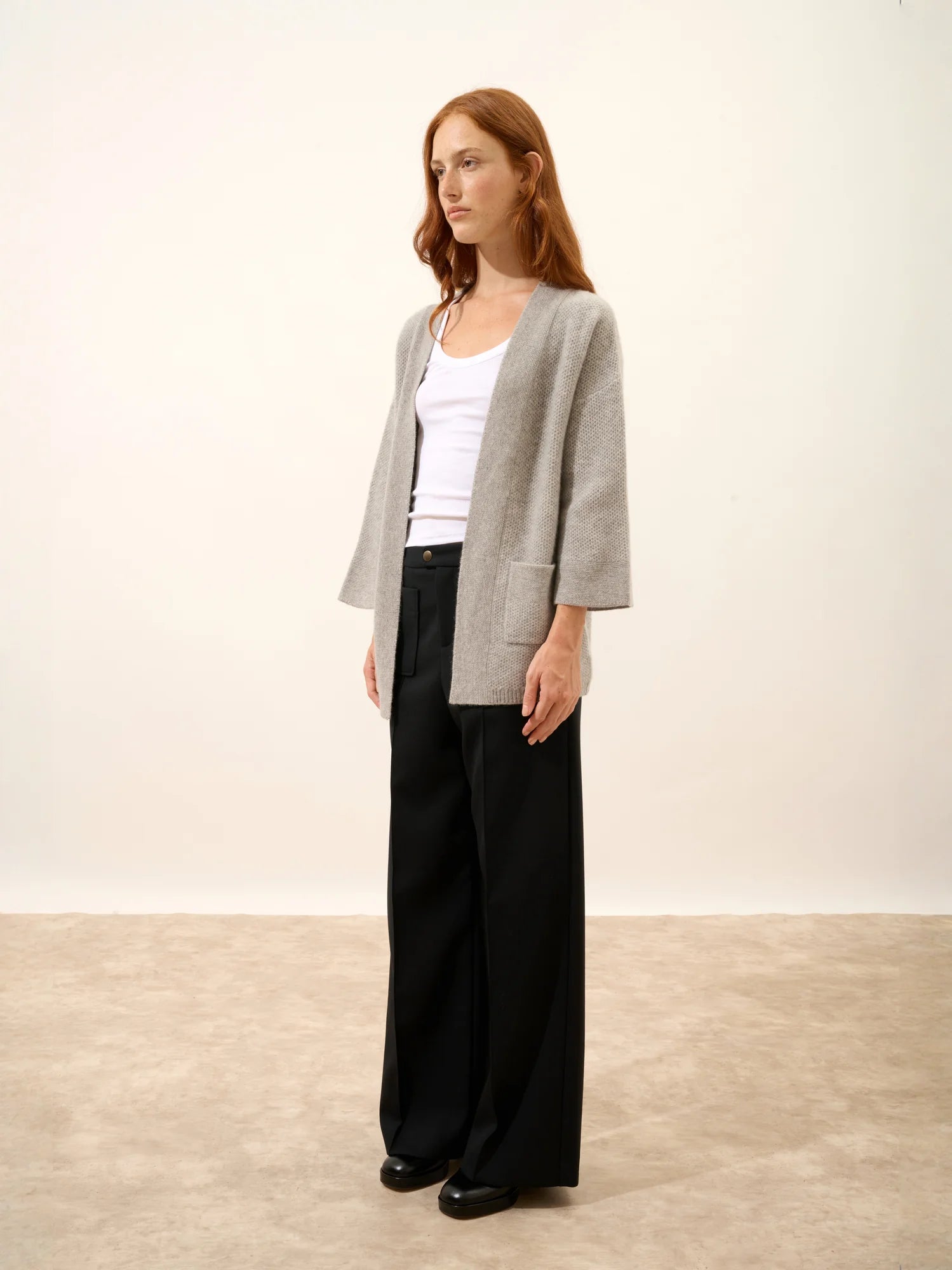 ABOYNE jacke kimono 4-fädig wolke meliert