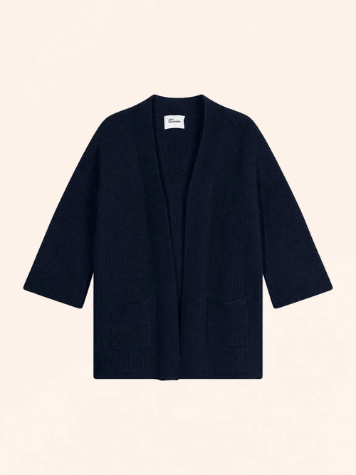 ABOYNE veste kimono 4 fils bleu marine