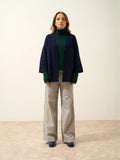 ABOYNE jacke kimono 4-fädig marineblau