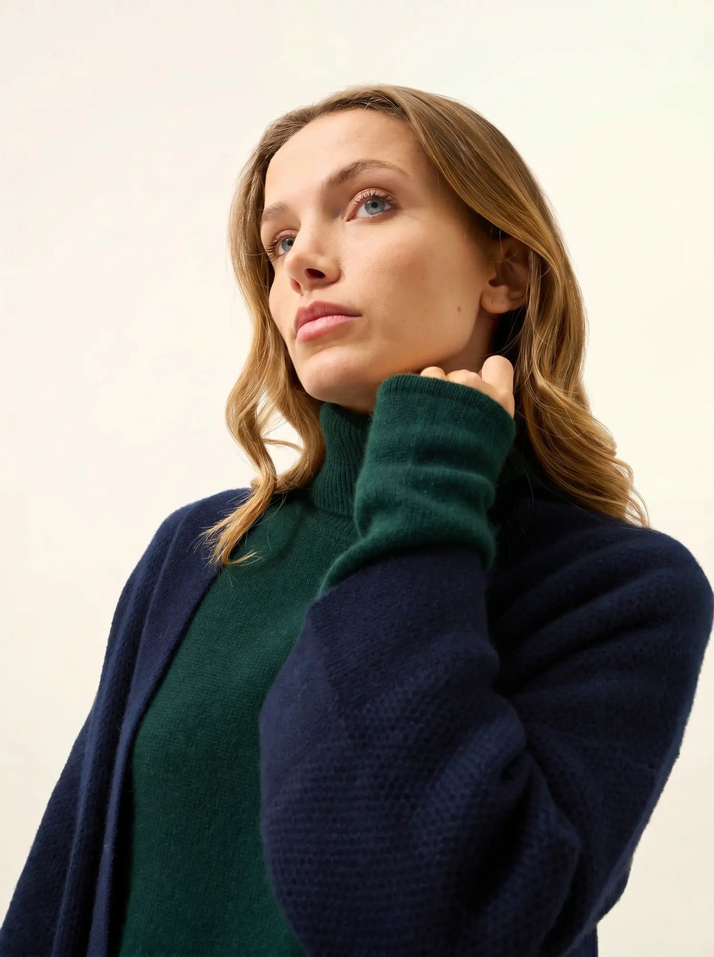 ABOYNE jacke kimono 4-fädig marineblau