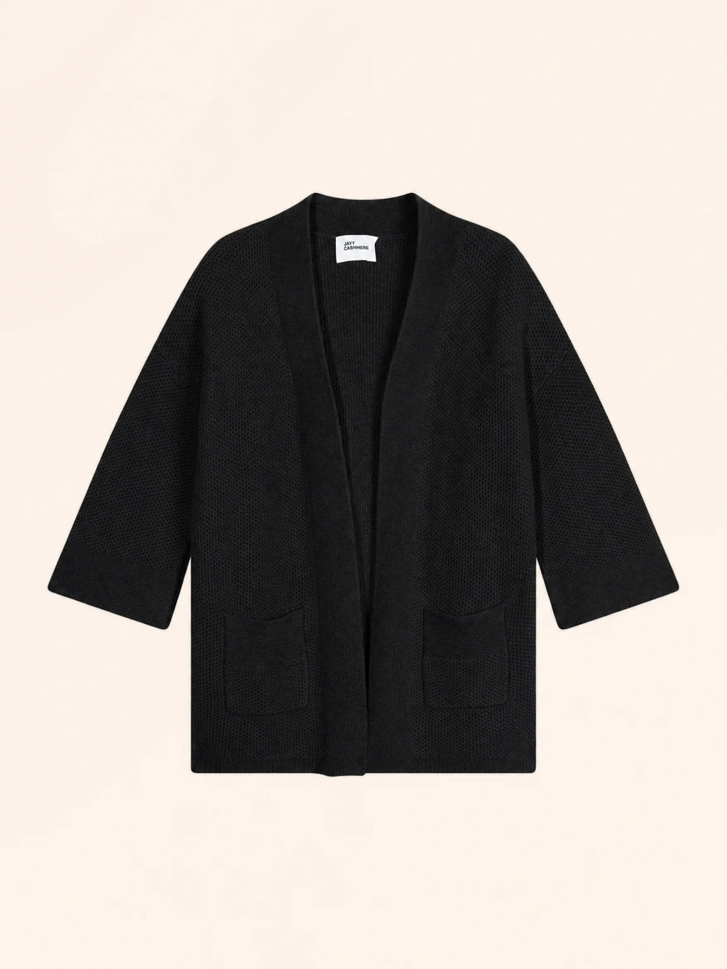ABOYNE veste kimono 4 fils noir
