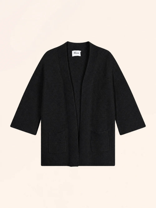 ABOYNE veste kimono 4 fils noir