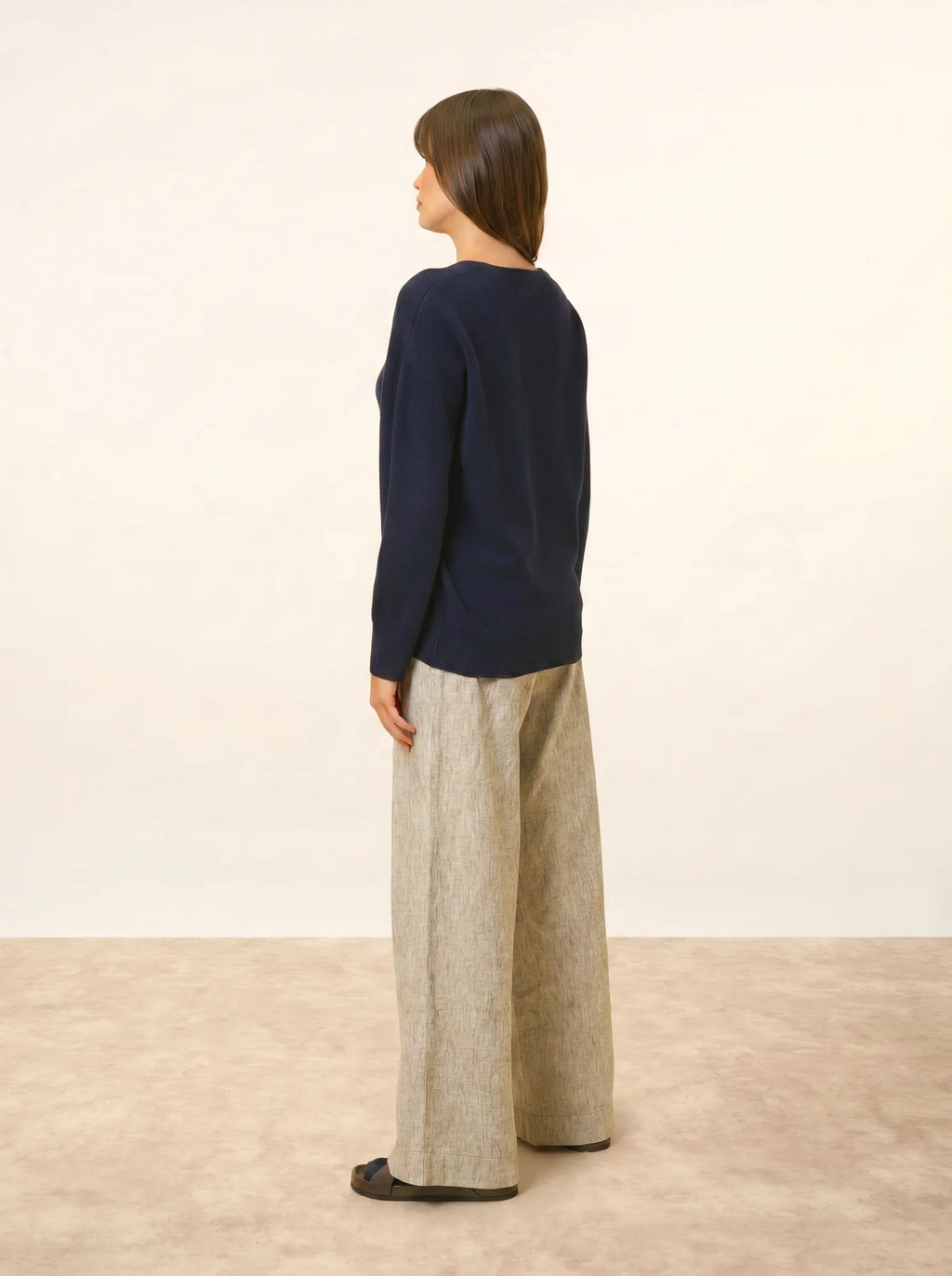BIRSE pull col V bleu marine