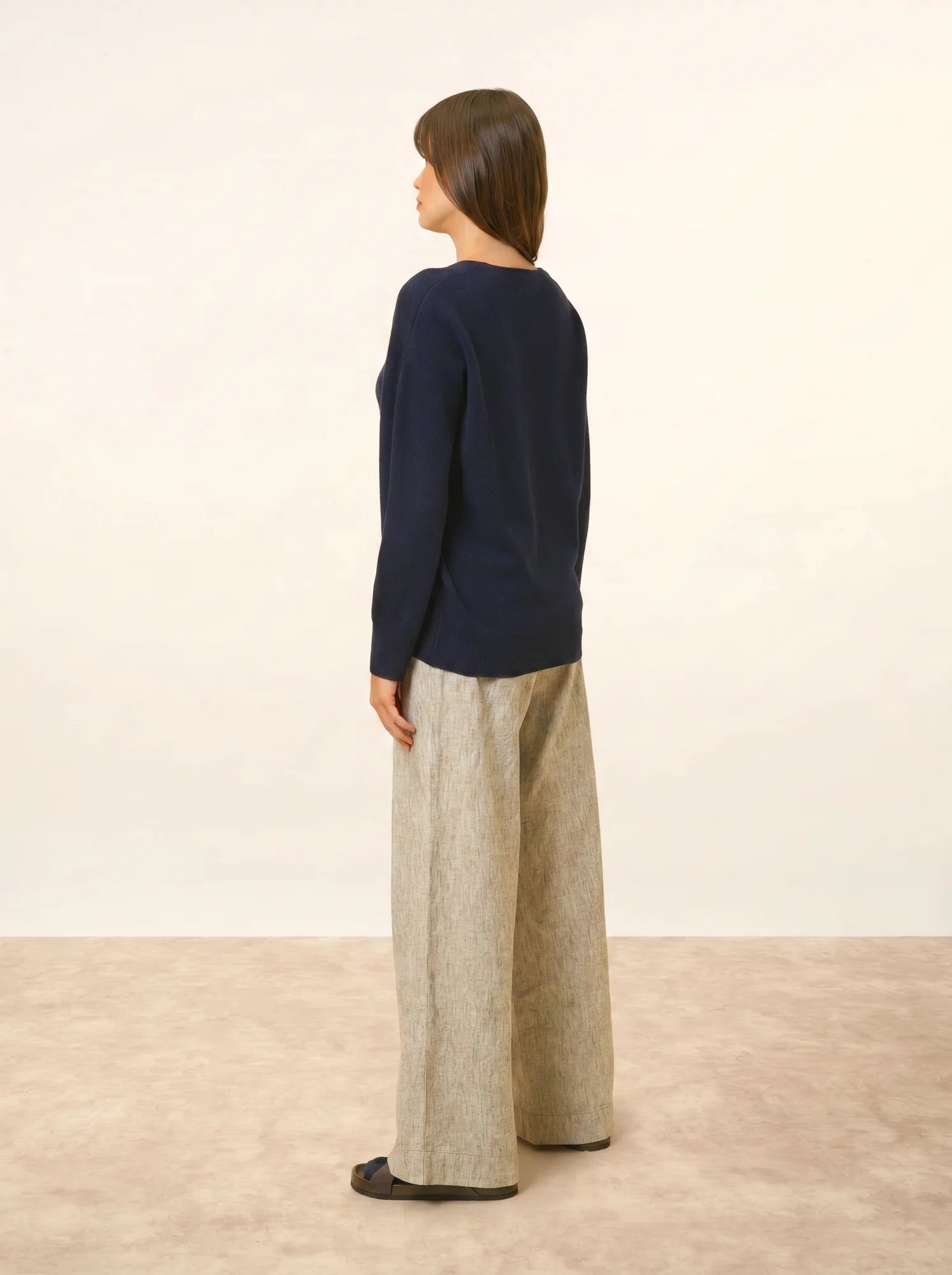 BIRSE pull col V bleu marine