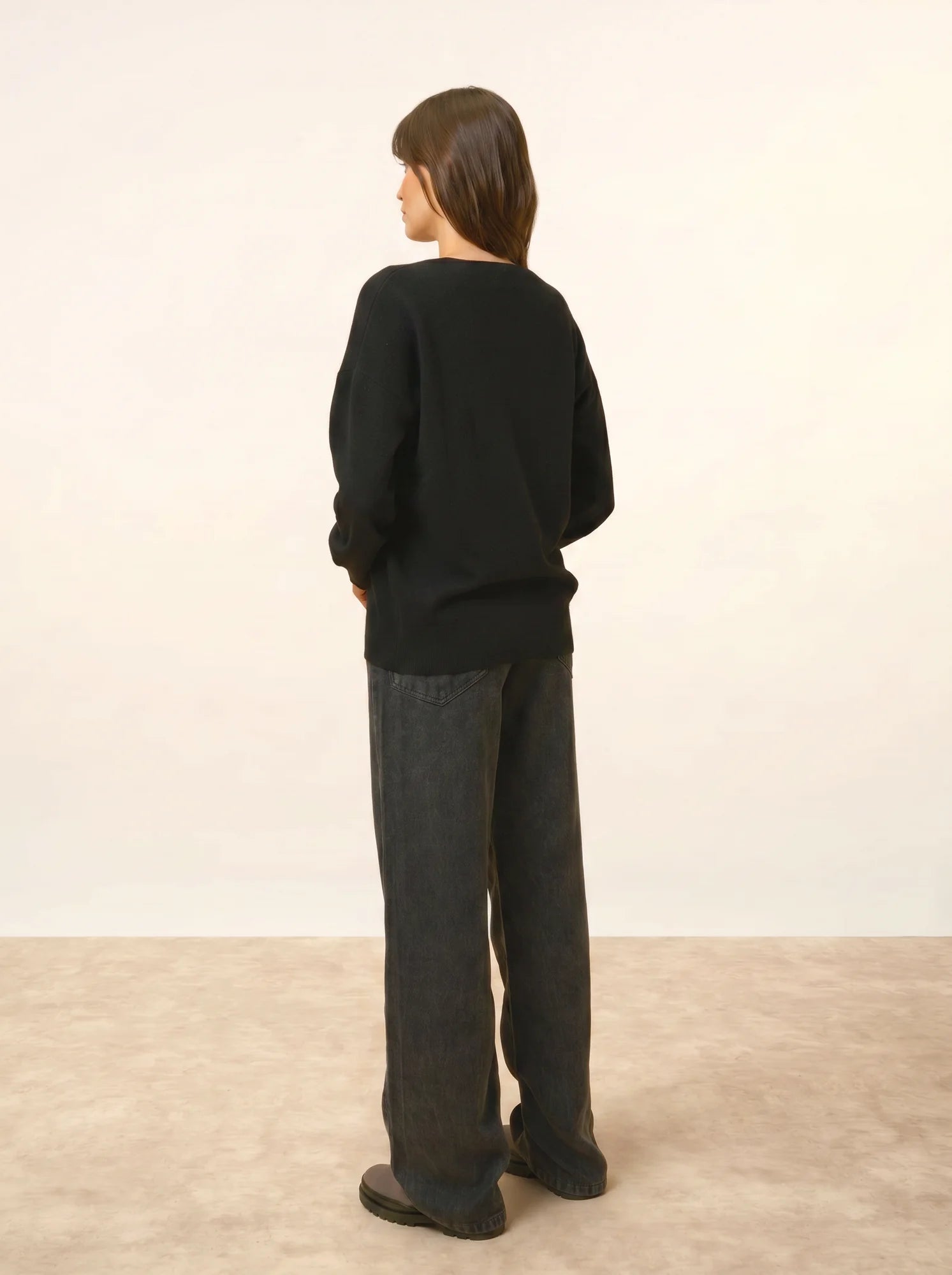 BIRSE pullover v-ausschnitt schwarz