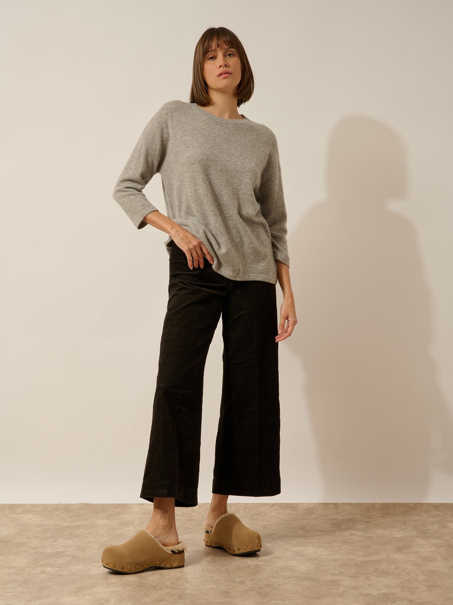 CLATT pull col rond nuage chiné