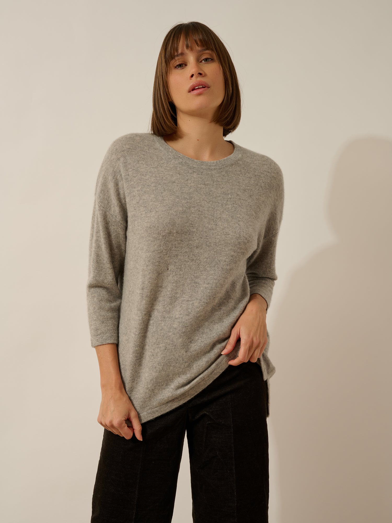 CLATT pull col rond nuage chiné