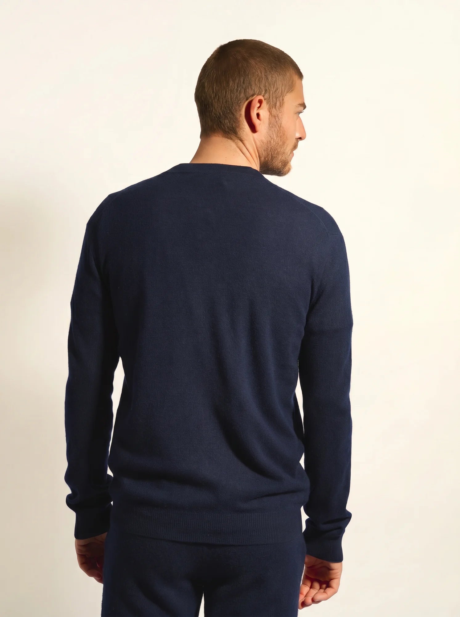 POLNOON gilet zippé col mao bleu marine