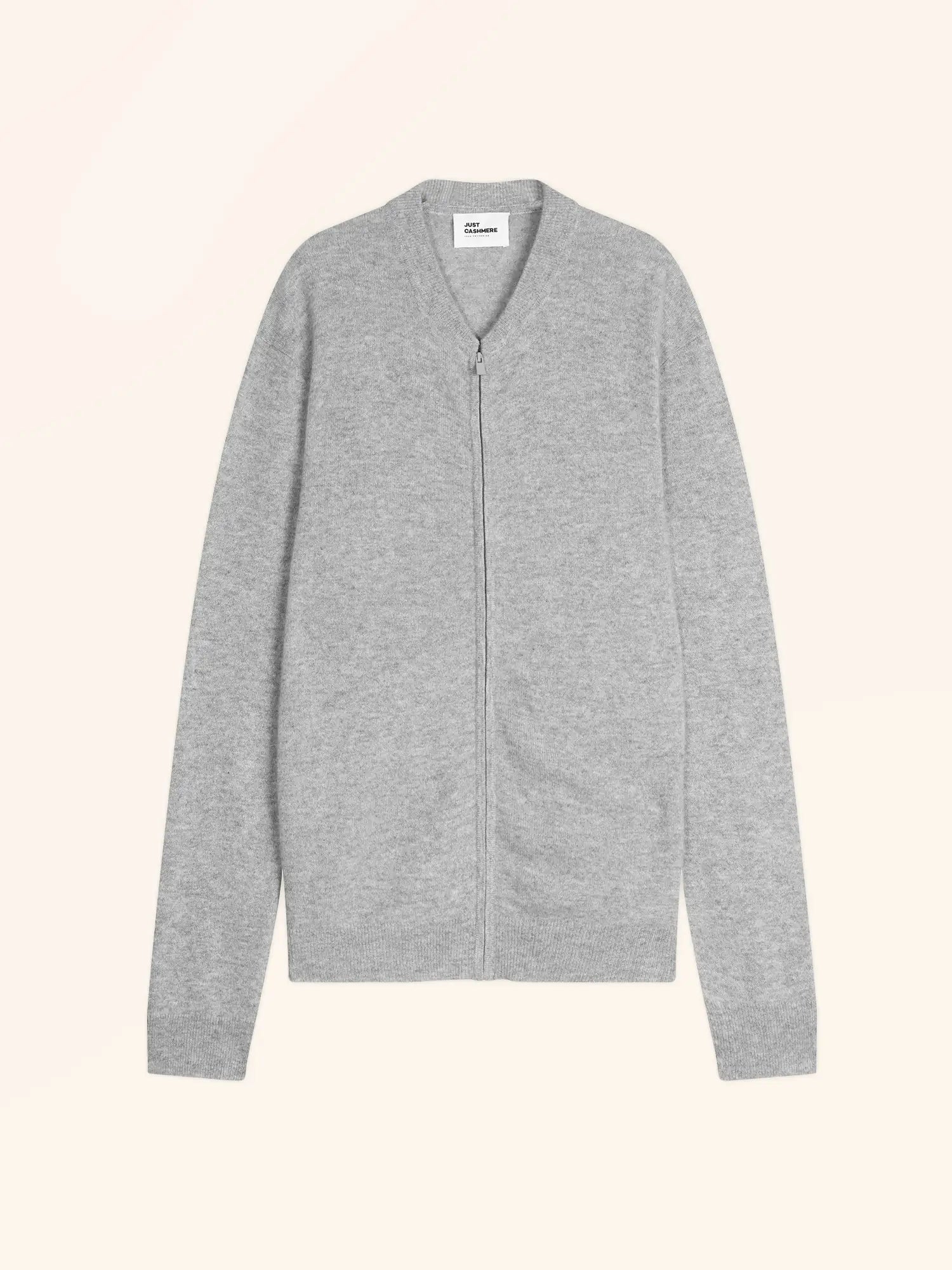 POLNOON gilet zippé col mao nuage chiné