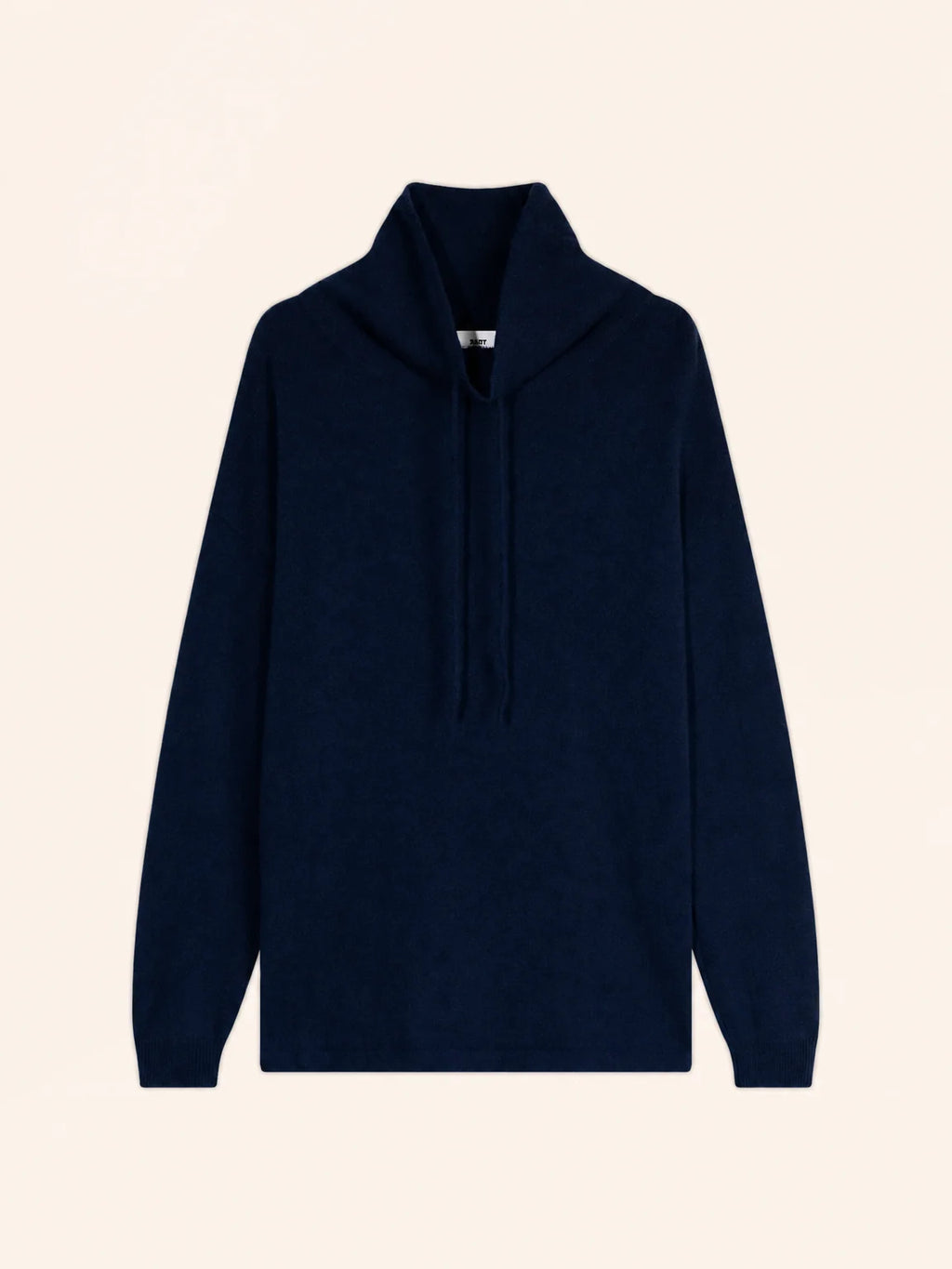 MELROSE pullover stehkragen kordelzug seitenschlitze marineblau