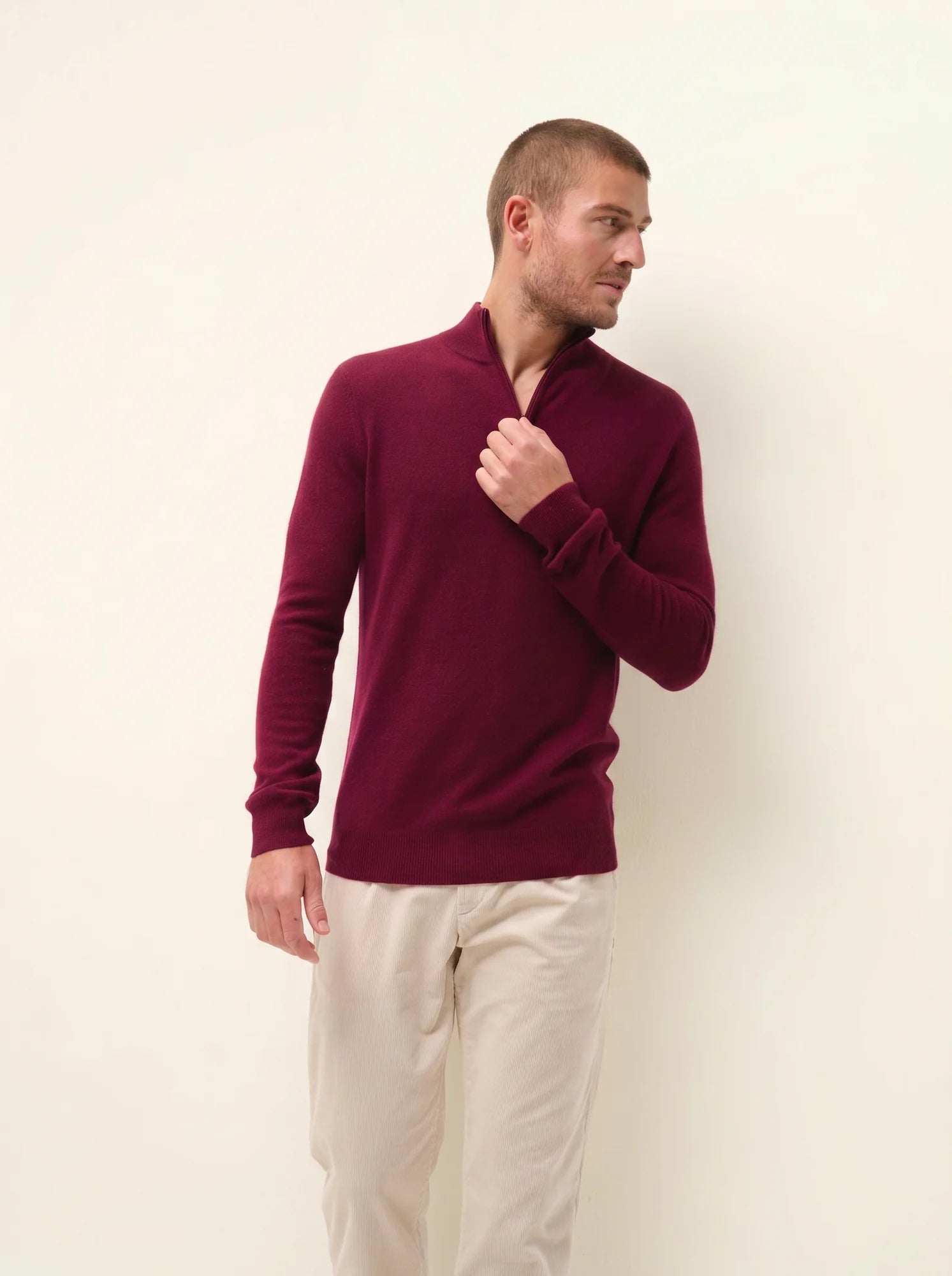 BRADLEY pull camionneur bordeaux