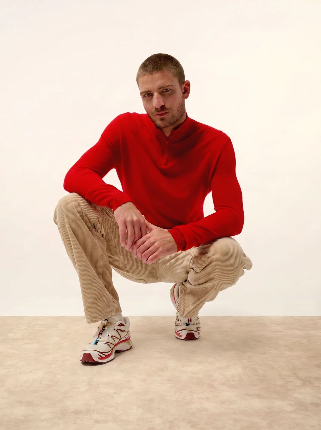 BRADLEY pullover dockermütze rot