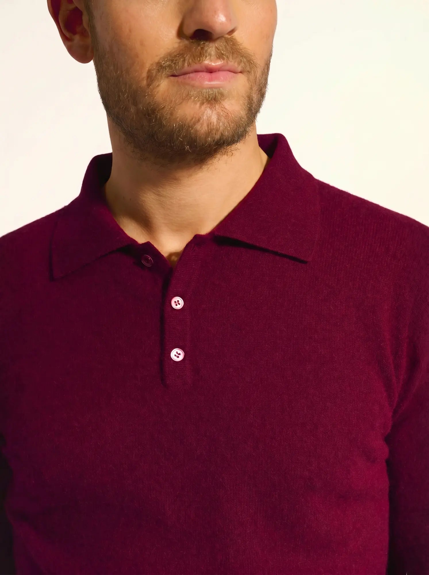 DOUGLAS poloshirt langarm bordeaux