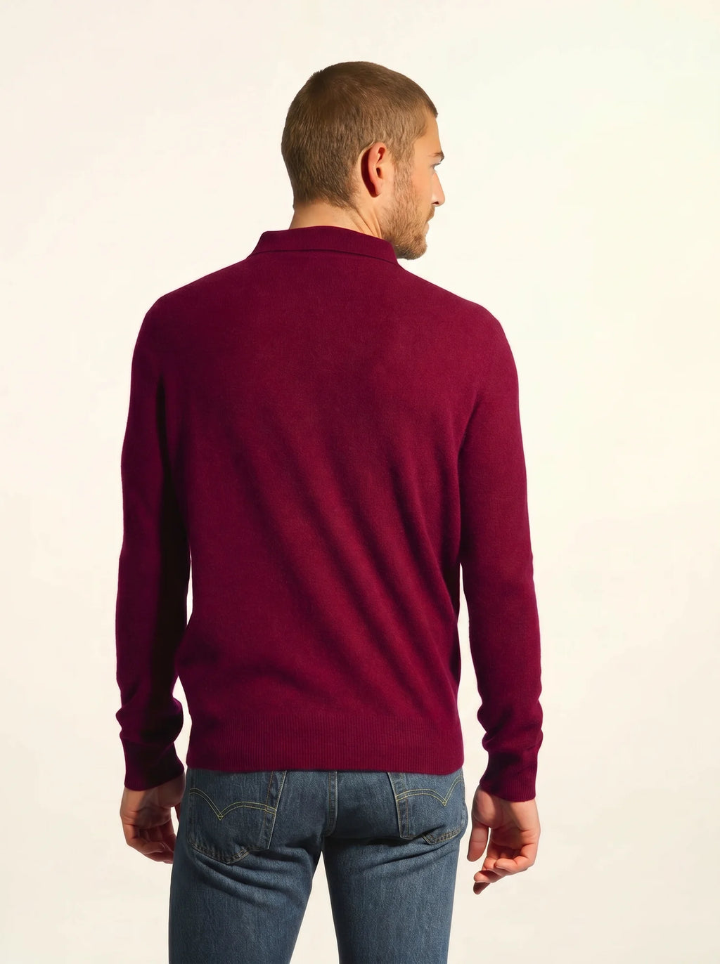 DOUGLAS poloshirt langarm bordeaux