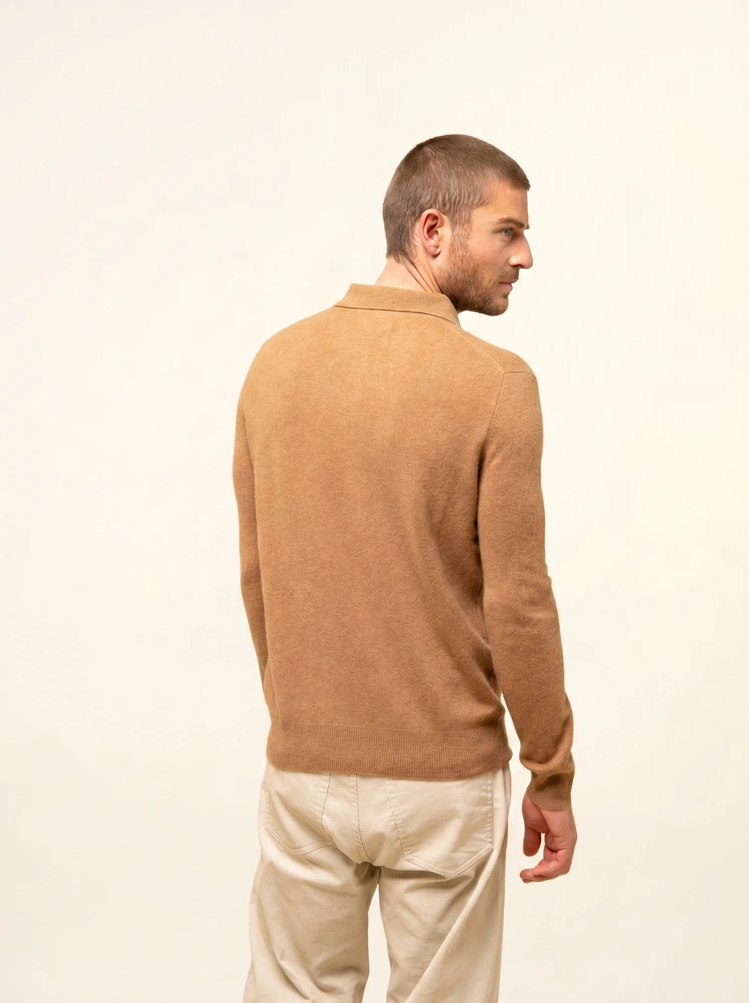 DOUGLAS poloshirt langarm noisette