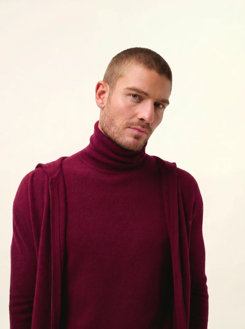 ELLIOT weste mit reissverschluss mit kapuze bordeaux