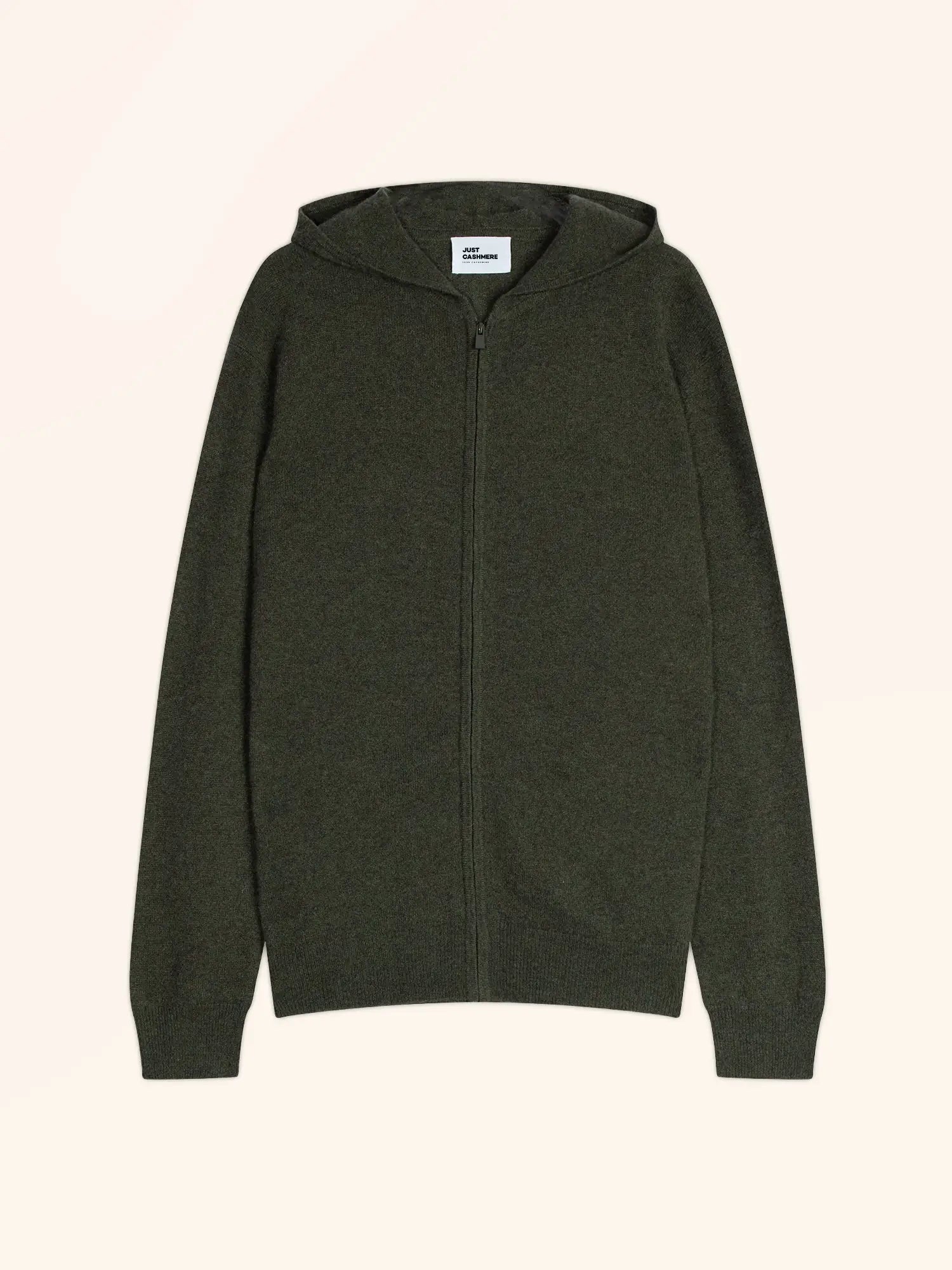 ELLIOT gilet zippé capuche kaki chiné