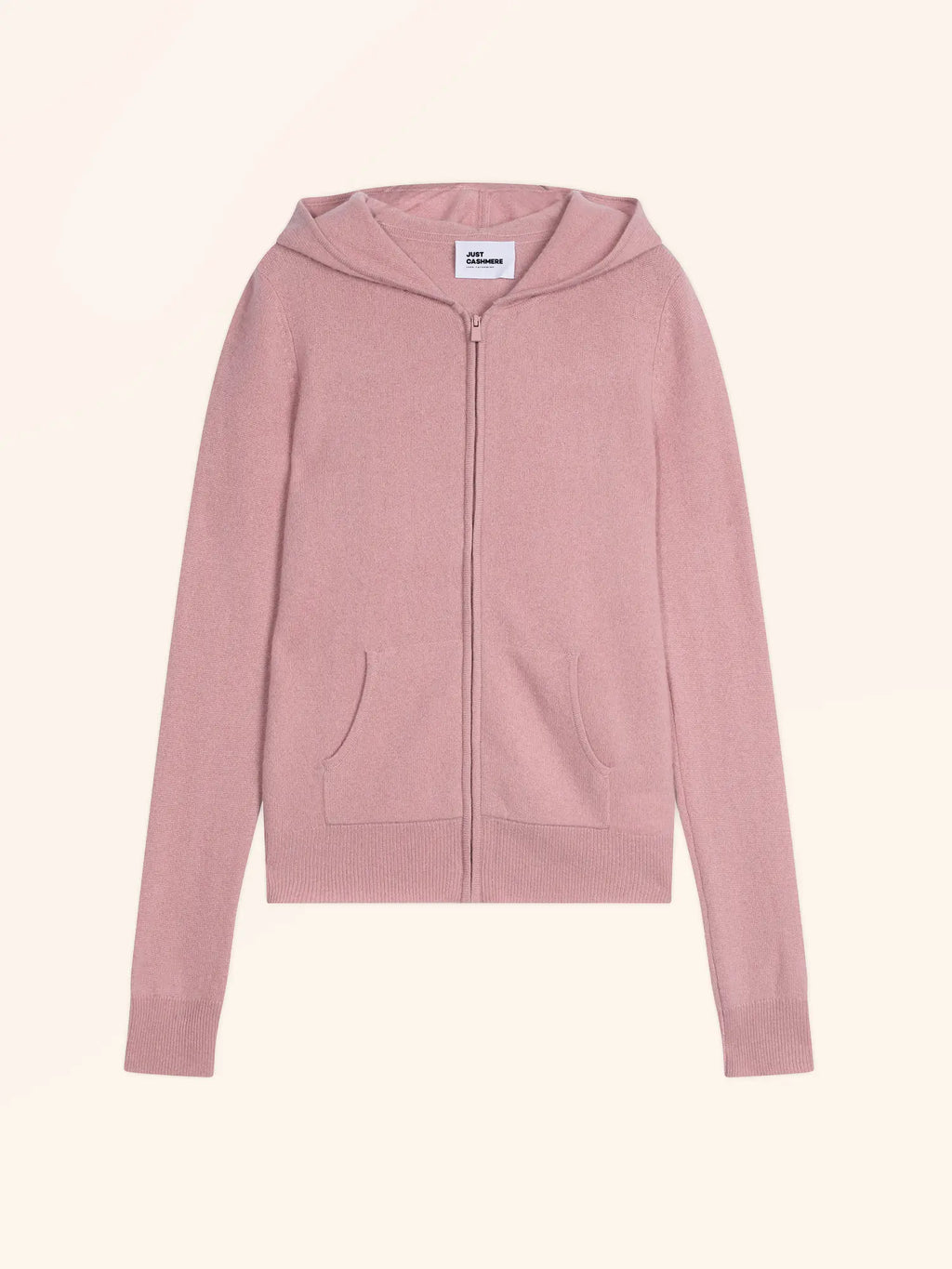 DEBBIE weste mit reissverschluss mit kapuze bois de rosa
