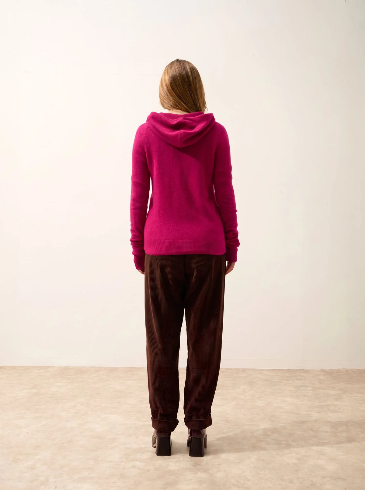 DEBBIE Vest Zipped Hooded Fuchsia
