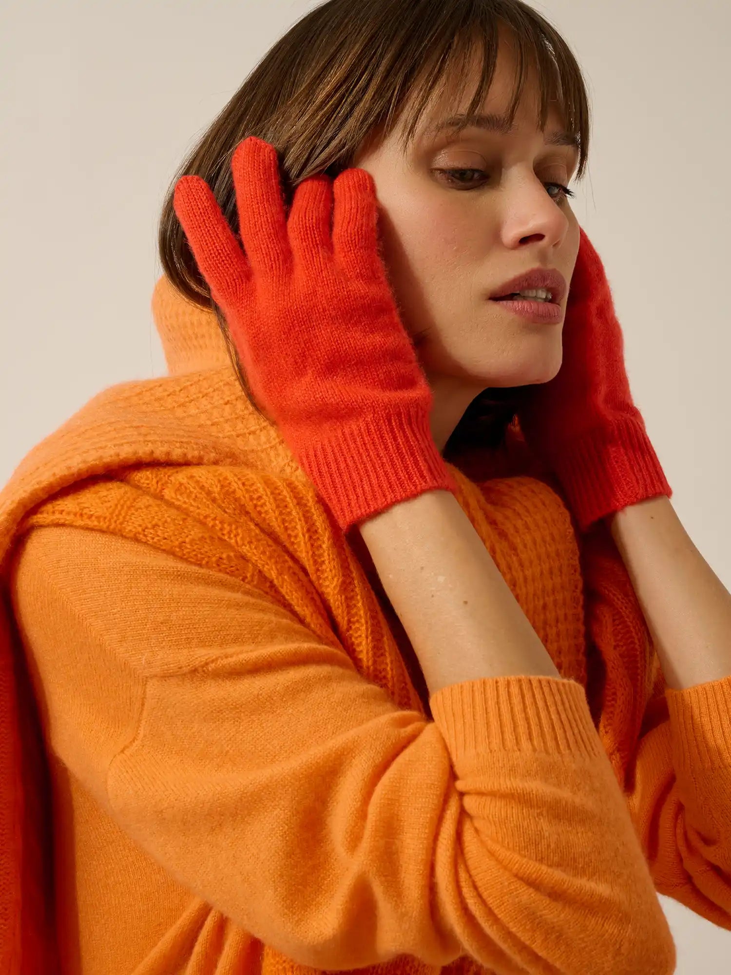 YANN handschuhe 4-fädig orange