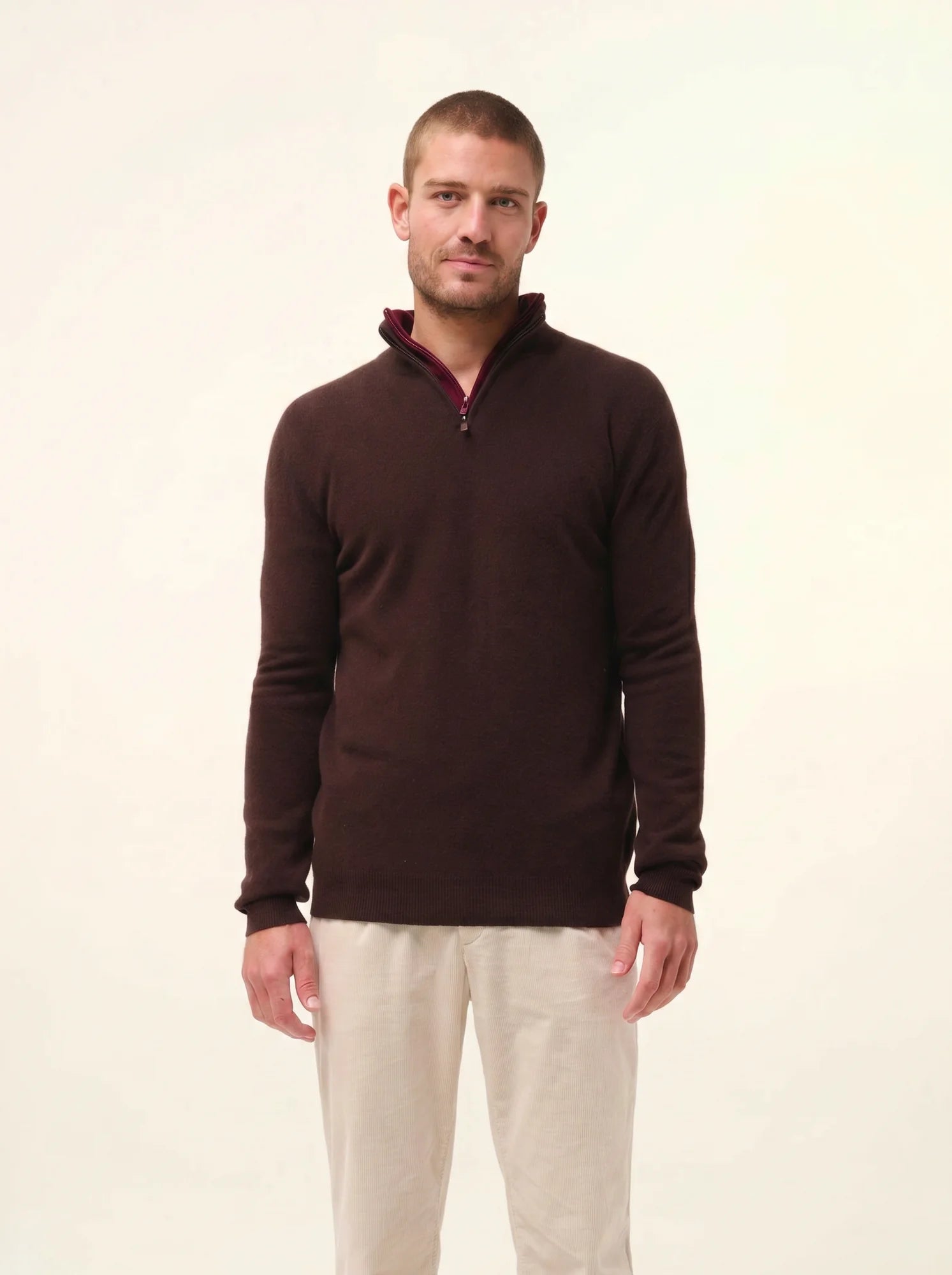 BRADLEY pullover dockermütze choco