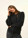 NOTY pullover col lavallière schwarz
