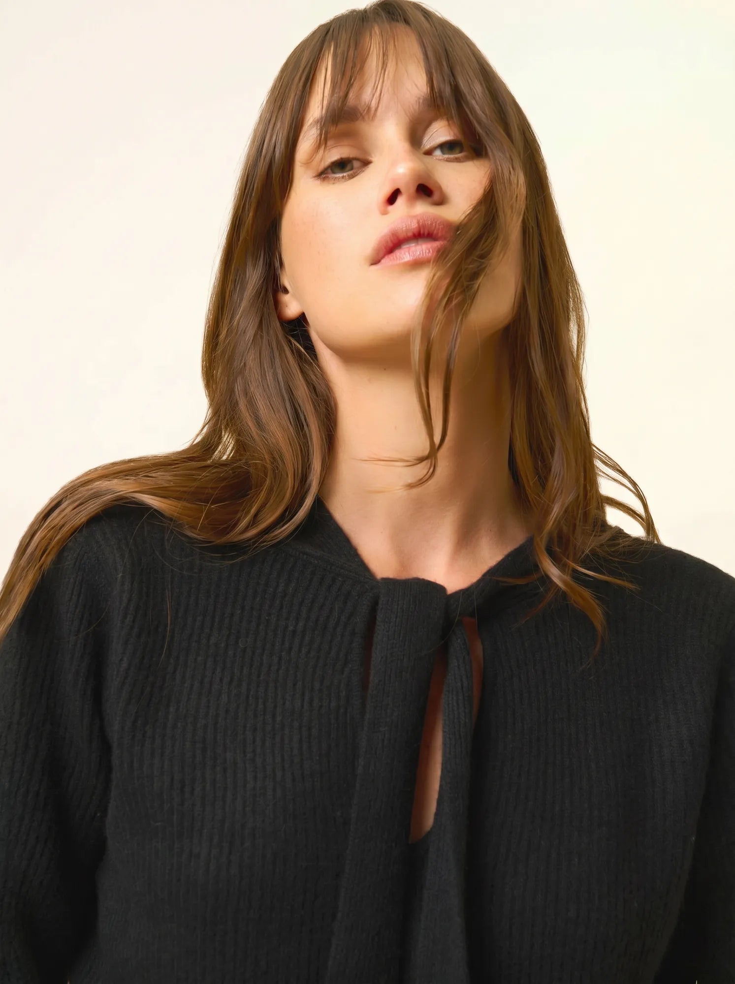 NOTY pullover col lavallière schwarz