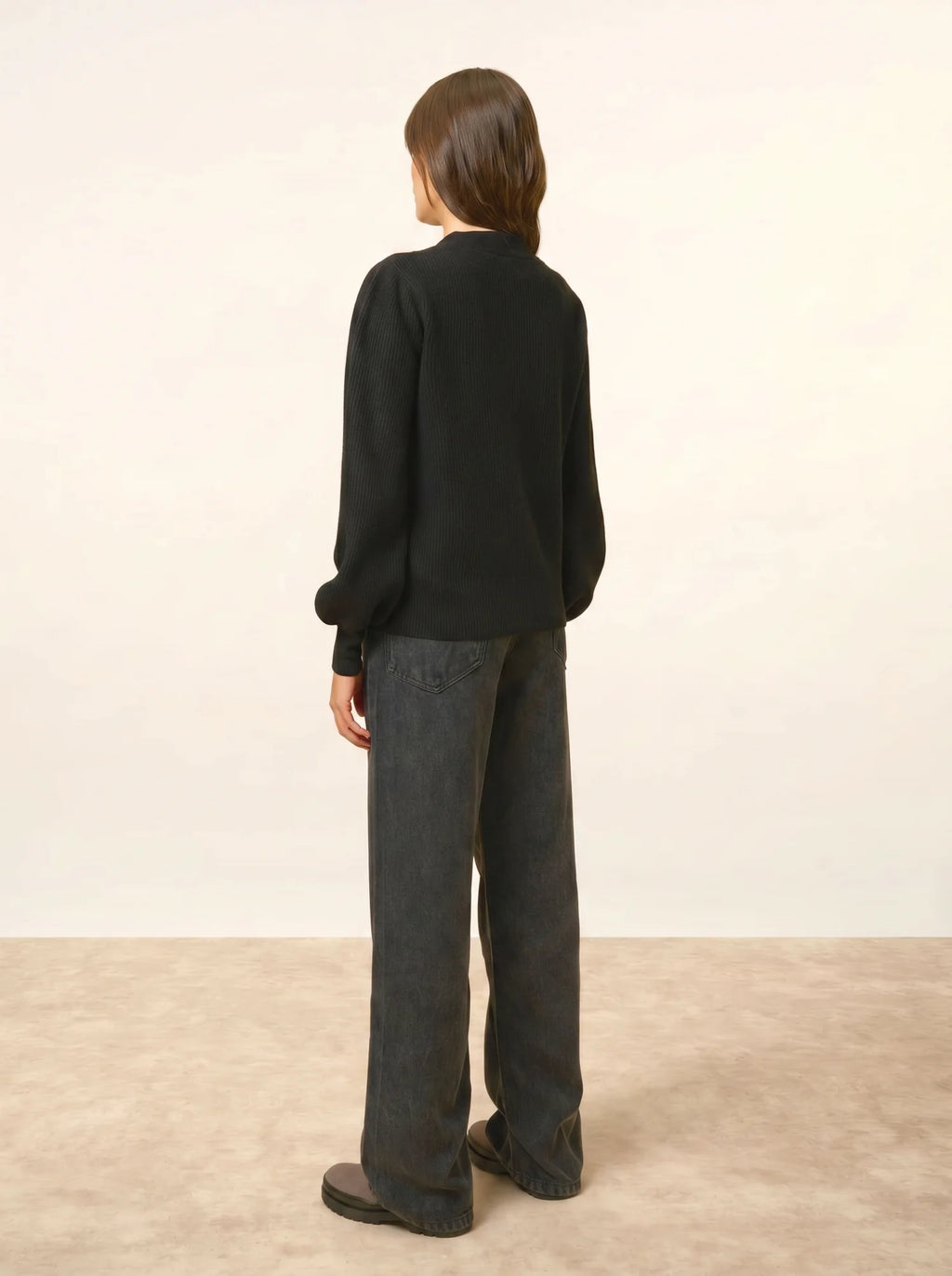 NOTY pullover col lavallière schwarz