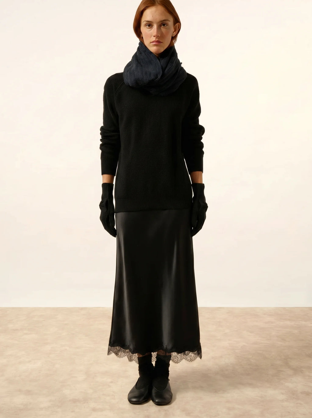 LUCY handschuhe 4-fädig schwarz