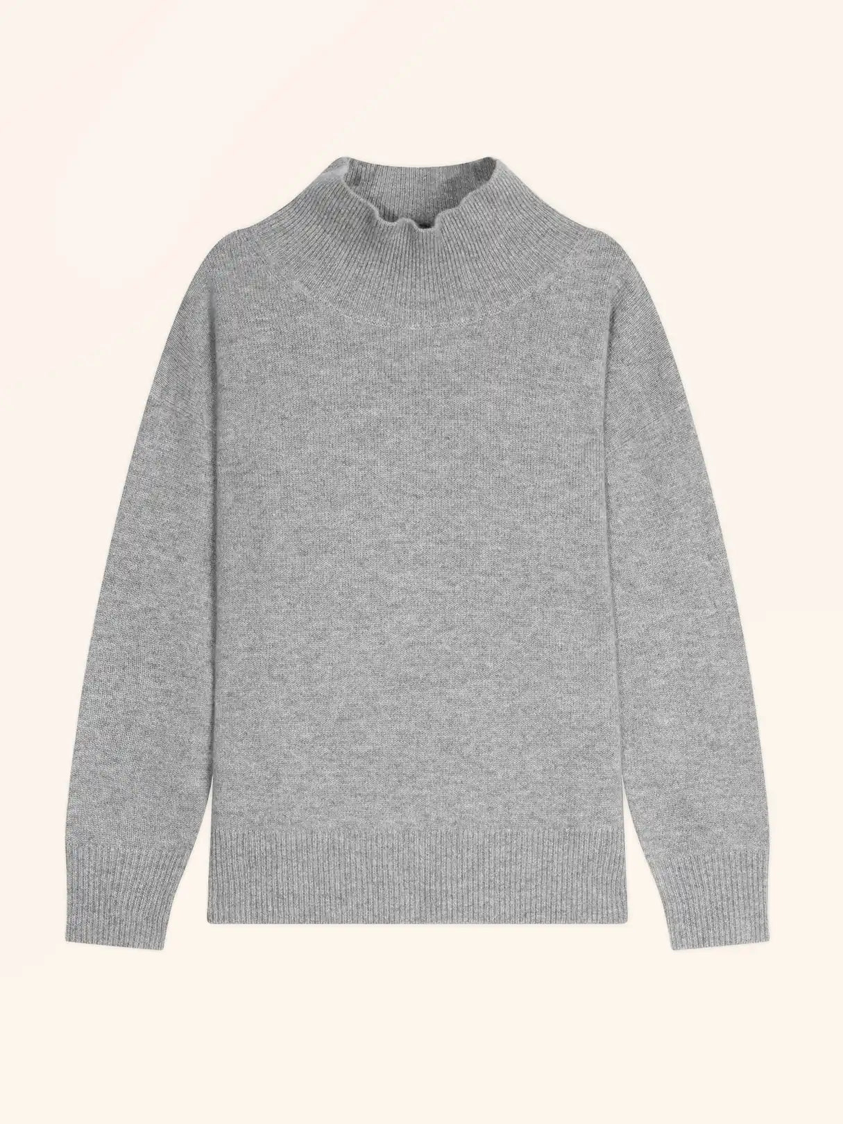 ROMY pull col montant 4 fils nuage chiné