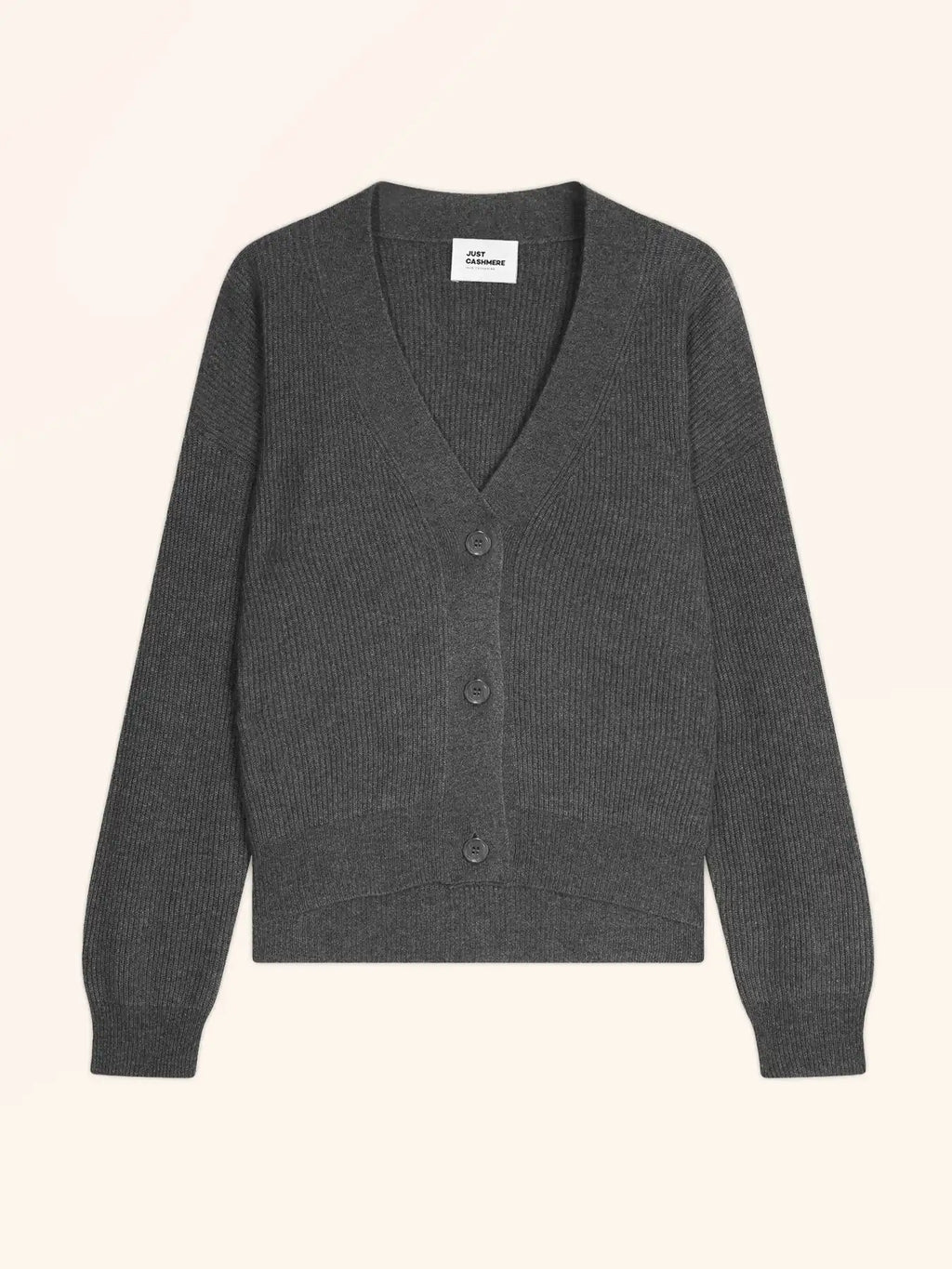 ADELE strickjacke v-ausschnitt anthrazit meliert