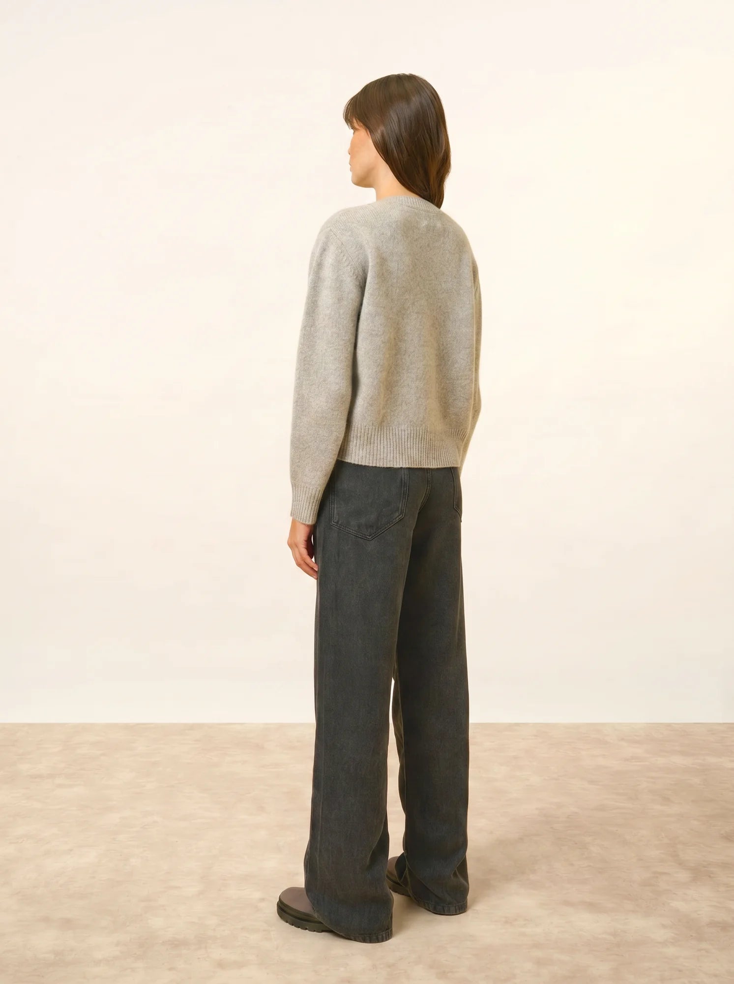 MARGAUX pullover rundhalsausschnitt 6-fädig wolke meliert
