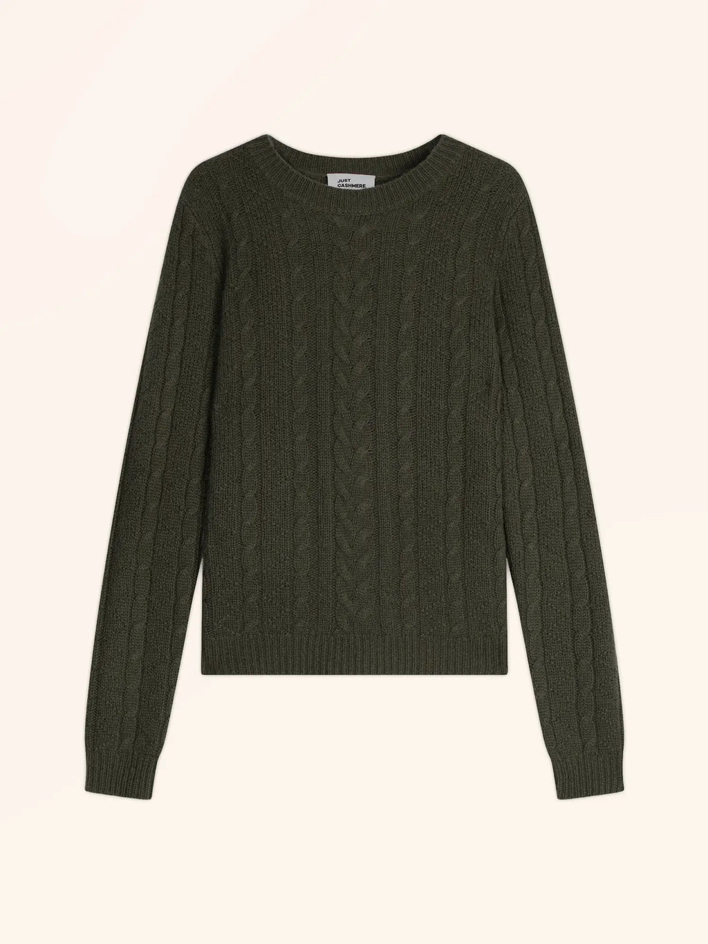 OLIVIA pullover rundhalsausschnitt 8-fädig khaki
